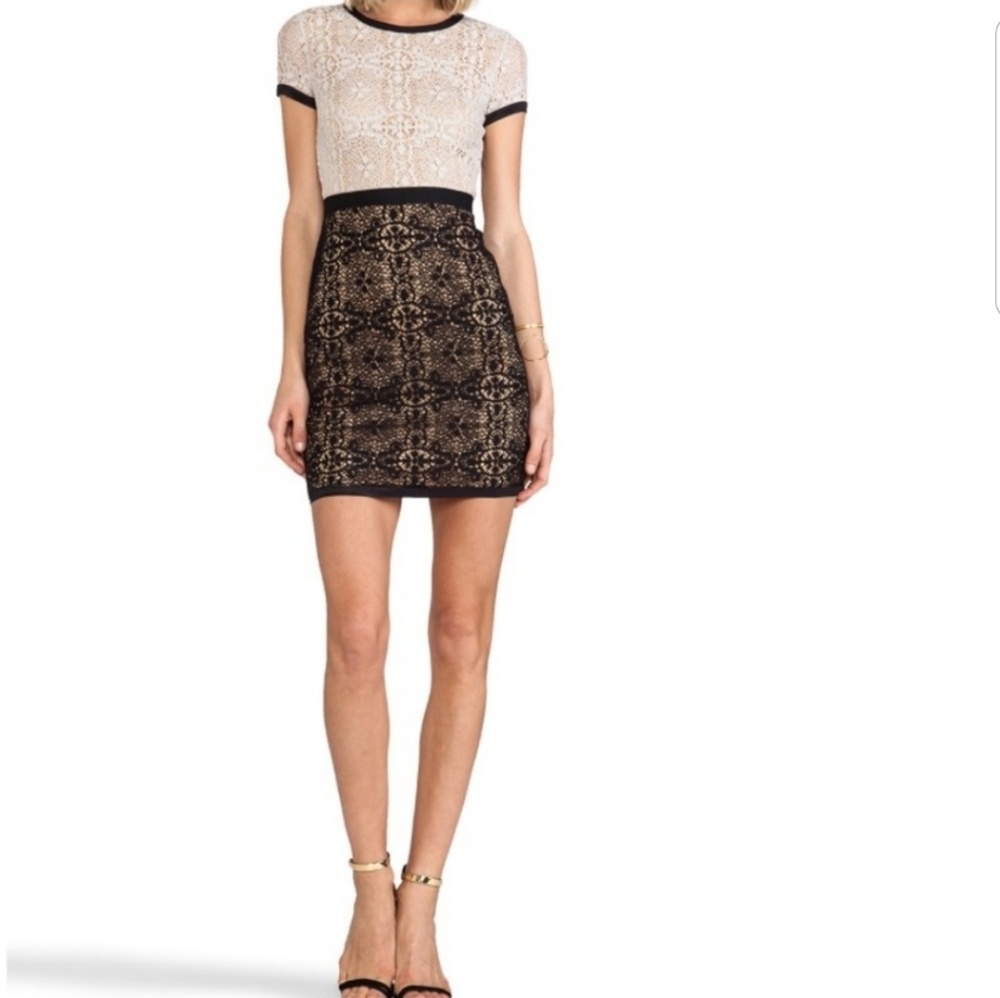 Beautiful Bailey44 Lace Ivory & Black NWOT